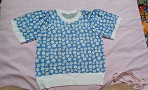 Cute Floral Print Top