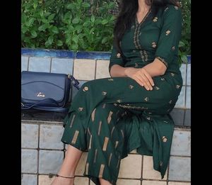 Myntra Green Sharara With Kurti