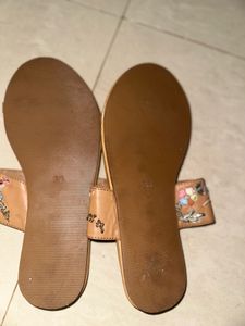 ZORA Embroidered Sandals Never Wore