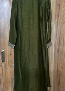 libas olive green kurta