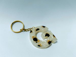 Resin Initial Keychains