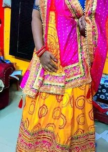 Heavy Border Bandhani Saree♥️