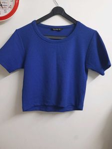 Blue Crop Top