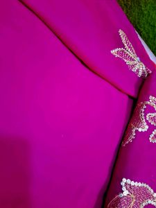 Ornate Magenta Saree Intricate Santara Pattern