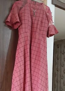 Pink Plaid Dress