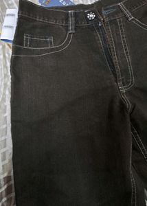 BROWN BOOT CUT JEANS(MID-WAIST):