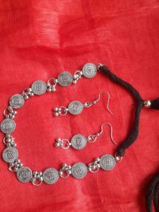 New Oxidised Silver Necklace Set