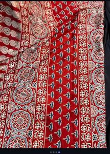 Beautiful Soft Satin Crape Silk Ajrakh Printed