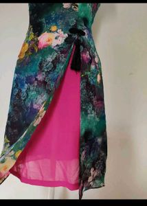 cheongsam Floral Print Dress