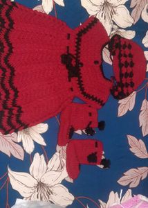Handmade Knitted Baby Cardigan Set