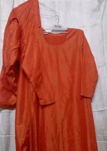 ,🏵️Orange Silky suit