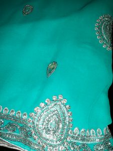Designer Light Green Colour Saree