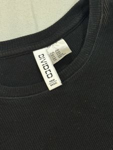 HnM black ribbed top