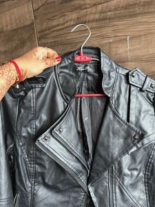 Double Coller Leather Jacket