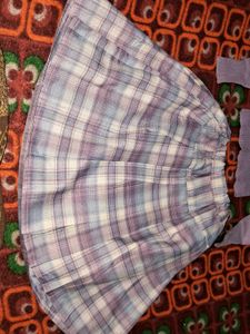 Cute Plaid Skirt &amp; Top Set