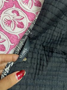 Patterned Open Front Jacket