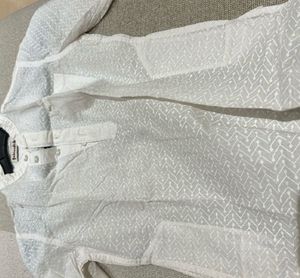 Fab India White Kurta Pyjama For Boys Age 6-8