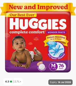 Huggies Wonder Pants( Pack of 76) Medium