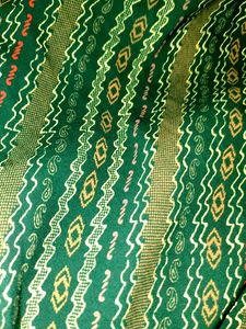 Green Paisley & Geometric Print Fabric 4 meter