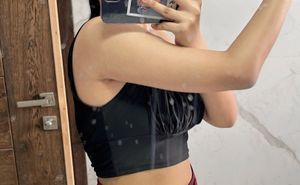 Shein ruched cami black top