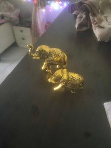 Pair Of Metal Elephant Show Piece