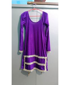 Trendy Velvet Purple Suit