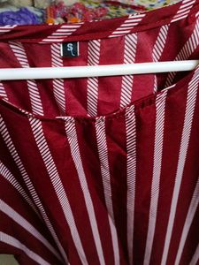 Striped Maroon Kurta