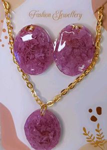 Floral Resin Jewelry Set