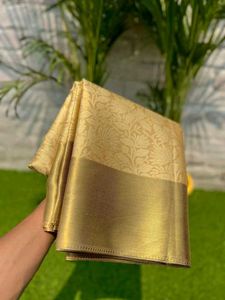 Elegant Gold Woven Saree