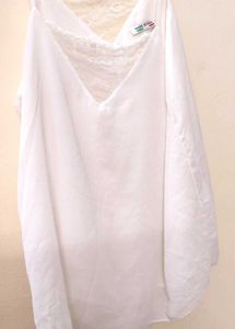 Lace Trimmed White Tank Top