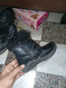 Kids Black Winter Boots
