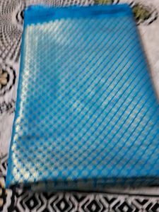 Aqua Blue Silk Saree