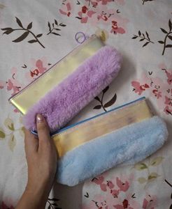 Fuzzy Cosmetic Pouches