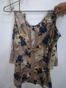 Floral Print Off Shoulder Top