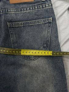 Blue straight leg women jeans