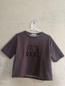 Cute 'It's Okay' Crop Top