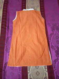 Orange Embroidered Kurta