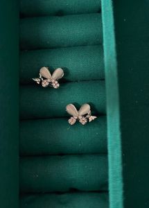 Silver Butterfly Stud