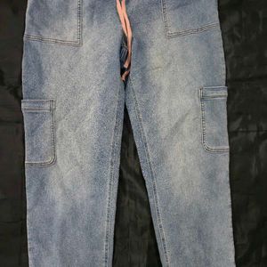 Denim Cargo Pants
