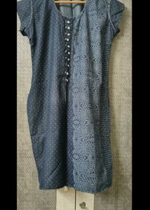 Blue Denim Kurti