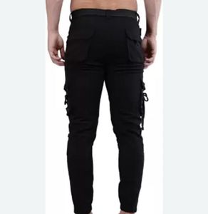 slim fit Black Cargo Pants