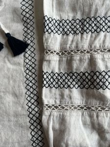 M&amp;S Embroidered Tassel Blouse