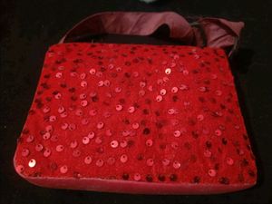 Vintage Red Sequin Party Bag