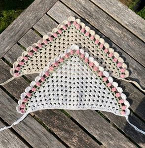 2  Crochet Bandana 🧶🌷🎀