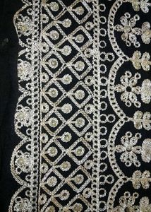 Black Embroidered Anarkali Suit
