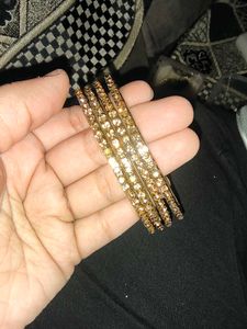 gold plated set of 4 bangles