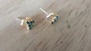 Light Blue Triangle stud Earring