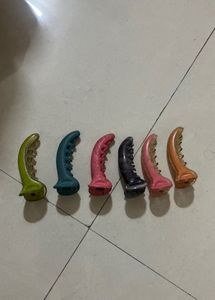 Colorful Hair Claw Clips - Set of 6