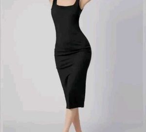 Black Bodycon Midi Dress