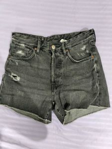 Distressed Denim Shorts